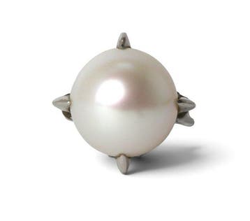 Ring Platina Parel - pt900 10,7 mm, Nieuw