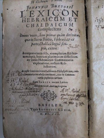 Buxtorf (d.Ä.), Johann - Lexicon Hebraicum et Chaldaicum -