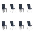 Set van 8 Leren eetkamerstoelen Daily - Toledo Kobalt, Ophalen of Verzenden