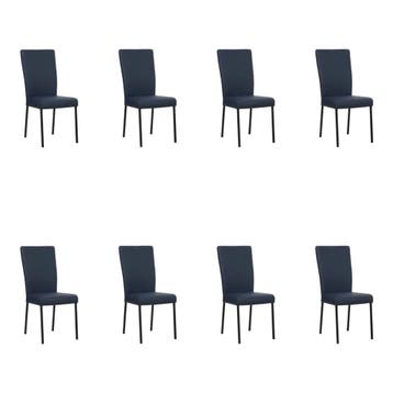 Set van 8 Leren eetkamerstoelen Daily - Toledo Kobalt, Ophalen of Verzenden