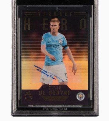 2017 Topps EPL Gold Chrome Kevin De Bruyne Hand Signed Carte