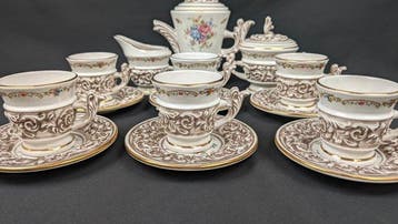Capodimonte - Theeservies (15) - Porselein - Voor 6 personen