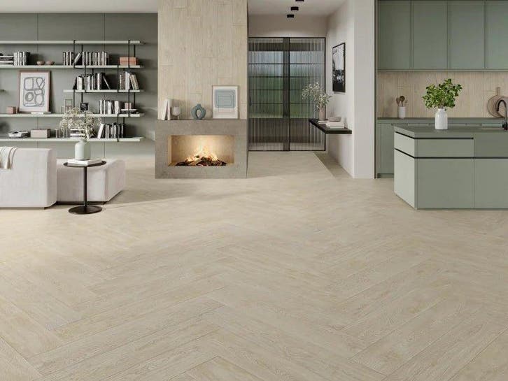 Vloertegel Creme 30x149,5 (Vloeren, Afbouwmaterialen), Doe-het-zelf en Bouw, Tegels, 20 tot 40 cm, 60 cm of meer, 10 m² of meer