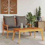 vidaXL Tuinset met kussens massief acaciahout, Verzenden