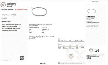 Zonder minimumprijs - Tennis armband - 14 karaat Witgoud -