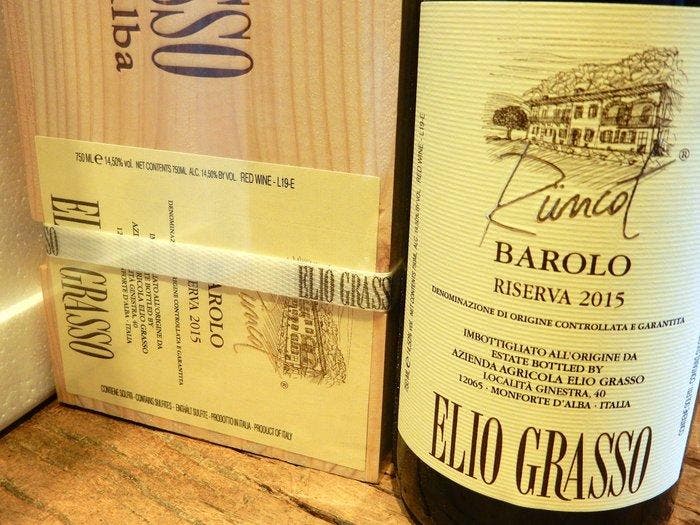 2015 Elio Grasso Runcot - Piëmont, Barolo Riserva - 3, Verzamelen, Wijnen
