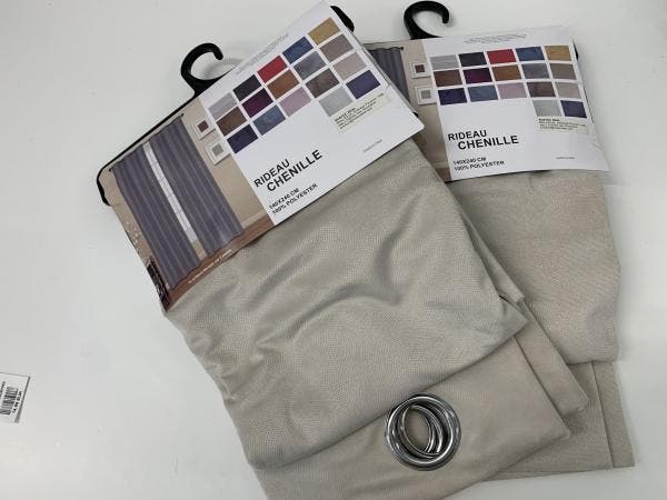 Veiling - Atmosphera Rideau Chenille Ringgordijnen, Maison & Meubles, Ameublement | Rideaux & Stores à lamelles