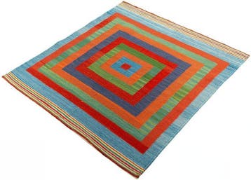 Kilim design tissé à la main - Kelim - 104 cm - 98 cm, Maison & Meubles, Ameublement | Tapis & Moquettes