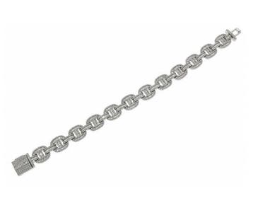 Bracelet de tennis - 18 carats Or blanc - 8.02ct. tw. -