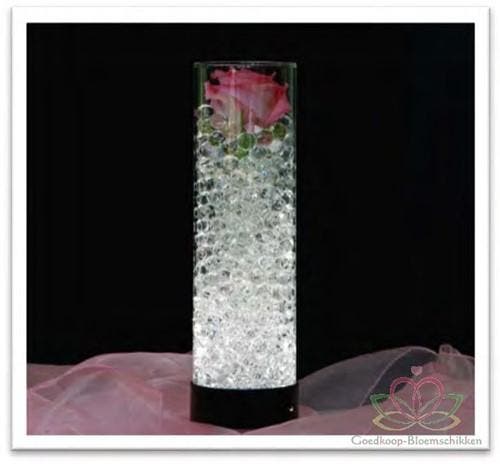 Glas Vaas 28 cm met Ledbodem, Hobby en Vrije tijd, Knutselen, Nieuw