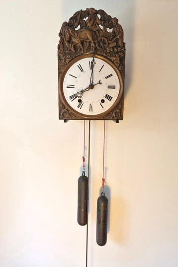 Horloge comtoise - Antique Métal, Laiton - 1880-1920