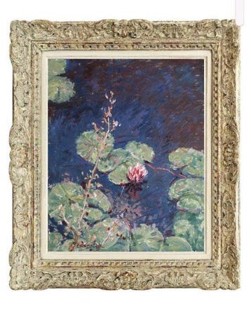 Chris van Dijk (1952) Impressionist -  La première fleur du, Antiquités & Art