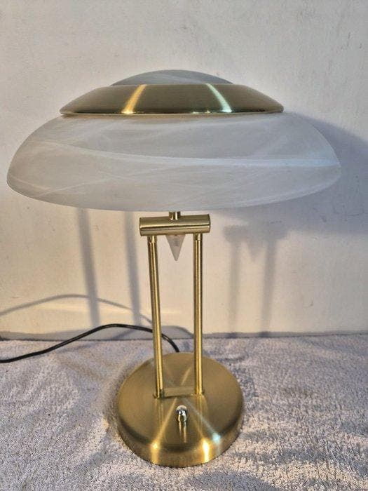 Trio Leuchten - Tafellamp - Messing, Glas, Staal, Antiek en Kunst, Kunst | Designobjecten