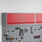 vidaXL Gereedschapskast met opslag Rood en Grijs 100 x 25 x, Doe-het-zelf en Bouw, Verzenden, Nieuw