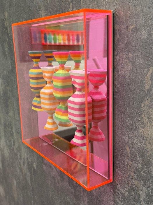 KIRAS - KirasCandy- fucsia, Antiek en Kunst, Kunst | Schilderijen | Modern