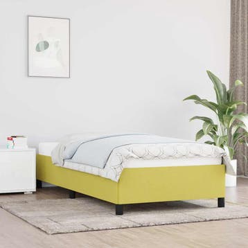 vidaXL Bedframe stof groen 90x200 cm, Verzenden