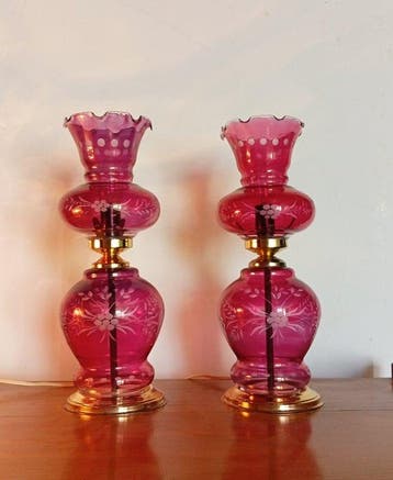 Tafellamp - Glas, Antiek en Kunst