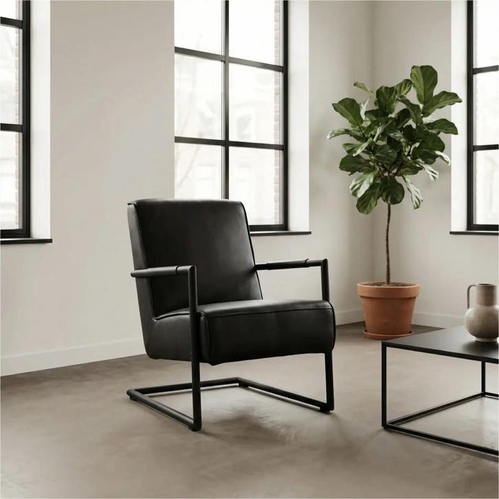 Leren fauteuil Lodge, Maison & Meubles, Fauteuils, Enlèvement ou Envoi