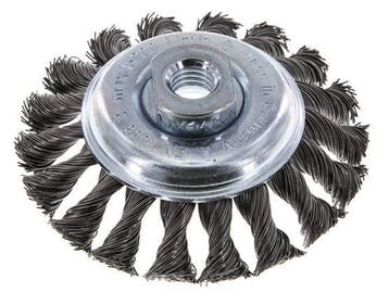 Brosse en biseau Fil dacier tressé 100X12 mm ( M14X2), Verzenden