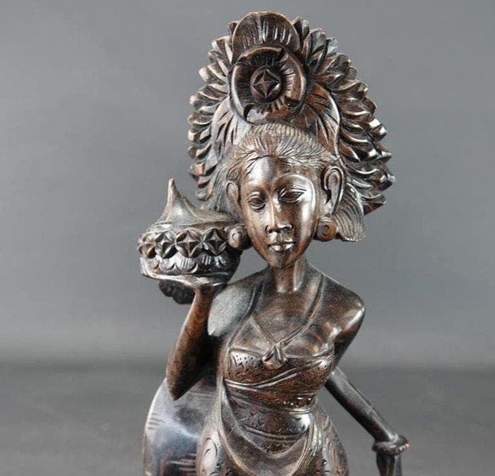 In coromandelhout gesneden Indische danseres. (31, Antiek en Kunst, Kunst | Niet-Westerse kunst