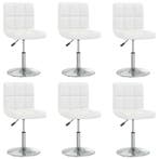 vidaXL Eetkamerstoelen 6 st kunstleer wit, Huis en Inrichting, Stoelen, Verzenden, Nieuw