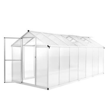 vidaXL Tuinkas 15,6 m³ 421x190x195 cm aluminium, Jardin & Terrasse, Verzenden