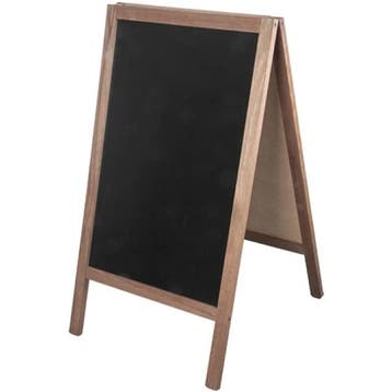 Krijtstoepbord | Hout | Bruin | 510x580x900(h)mm EMGA, Verzenden