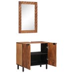 vidaXL Badkamer Sets 2 pcs Acacia Bruine Winish Massief, Huis en Inrichting, Verzenden, Nieuw