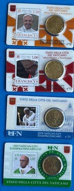 Vaticaan. Coin Card 2015/2019 (7 monete) (Zonder, Postzegels en Munten