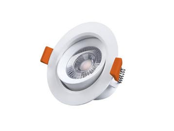 Veiling - 100x 4.9W SMD LED Inbouwspot 6000K mat wit met len