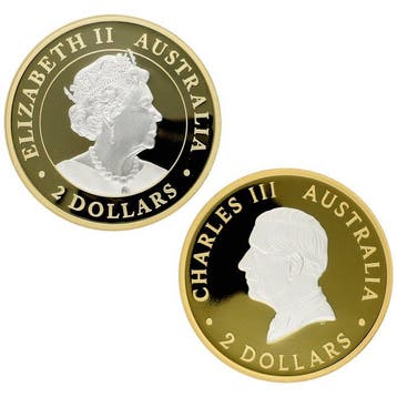 Australië. 2 Dollars 2022 & 2025 - Kangaroo 2 Oz (2 stuks), Postzegels en Munten