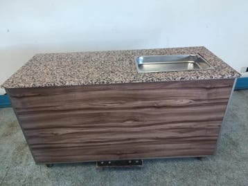 Werktafel met Bain-Marie - B151 x D60 x H89 cm