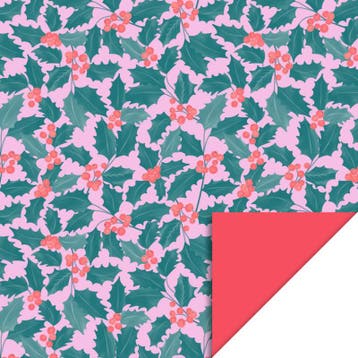 3m luxe cadeaupapier hulst - roze (Cadeaupapier 3M), Verzenden, Nieuw