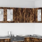 vidaXL Bovenkast Lyon 60x31x60 cm bewerkt hout gerookt, Huis en Inrichting, Kasten | Overige, Verzenden, Nieuw