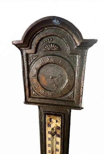 Fero - Thermometer - Zinklegering - Bureauklokthermometer, Antiquités & Art