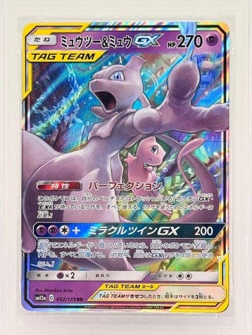 Pokémon - 1 Graded card - Mewtwo & Mew 052/173 Foil, Full, Nieuw