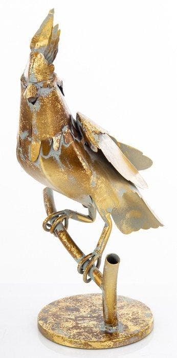 Parrot - Beeldje - Staal, Antiek en Kunst, Curiosa en Brocante