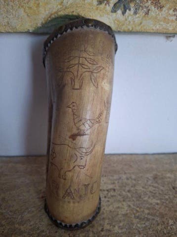 sculptuur, Ancienne Colodra / Cuerna - 18 cm - Hoorn