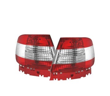 Feux Arrière Pour Audi A4 B5 Led Rouge Chromé, Autos : Pièces & Accessoires, Verzenden
