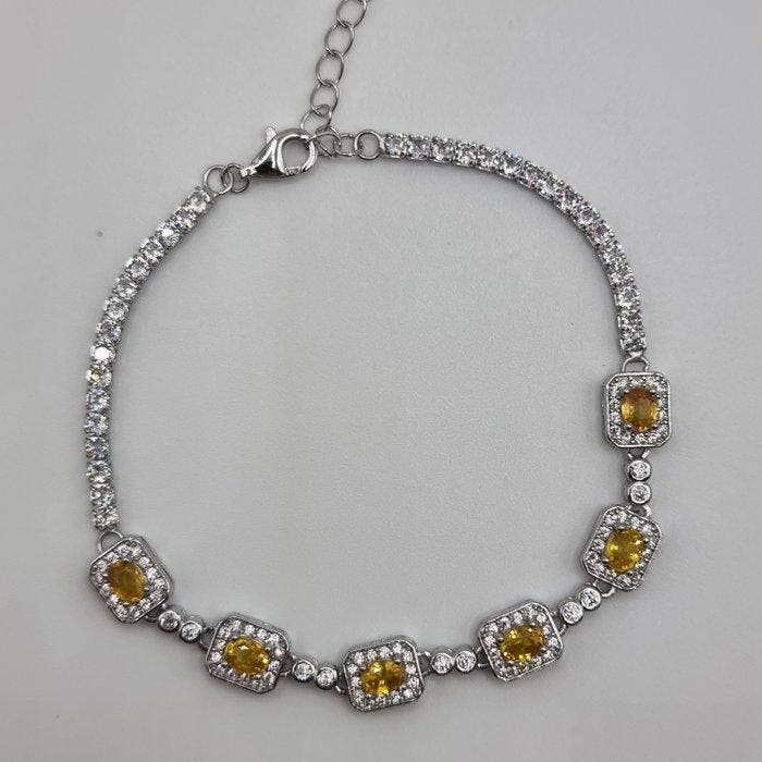 Zonder minimumprijs - Armband Zilver, witgoud verguld -, Handtassen en Accessoires, Armbanden