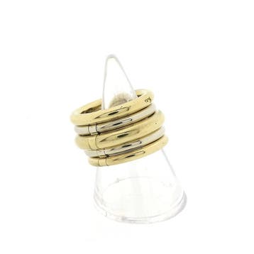 Pomellato bicolor gouden tubolare ring, Bijoux, Sacs & Beauté, Bagues, Ophalen of Verzenden