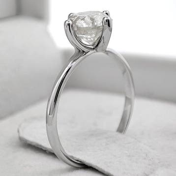 Zonder minimumprijs - Ring - 14 karaat Witgoud - 1.51ct. tw.