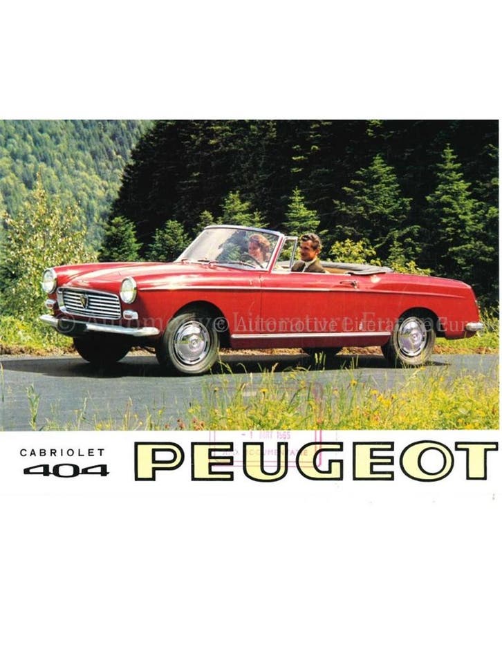 1965 PEUGEOT 404 CABRIOLET | COUPE BROCHURE FRANS, Boeken, Auto's | Folders en Tijdschriften