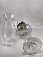Lampe à pétrole - Verre - Ancienne Lumière à Petrolio, Antiquités & Art, Curiosités & Brocante
