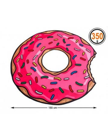 Donut strandlaken handdoek 150cm, Ophalen of Verzenden, Nieuw