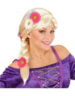 Rapunzel pruik met bloemen, Ophalen of Verzenden, Nieuw
