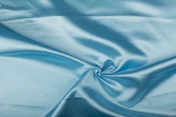 Blauw satijn stof - Lichtblauw, Blauw, 120 cm of meer, Ophalen of Verzenden, Satijn of Zijde
