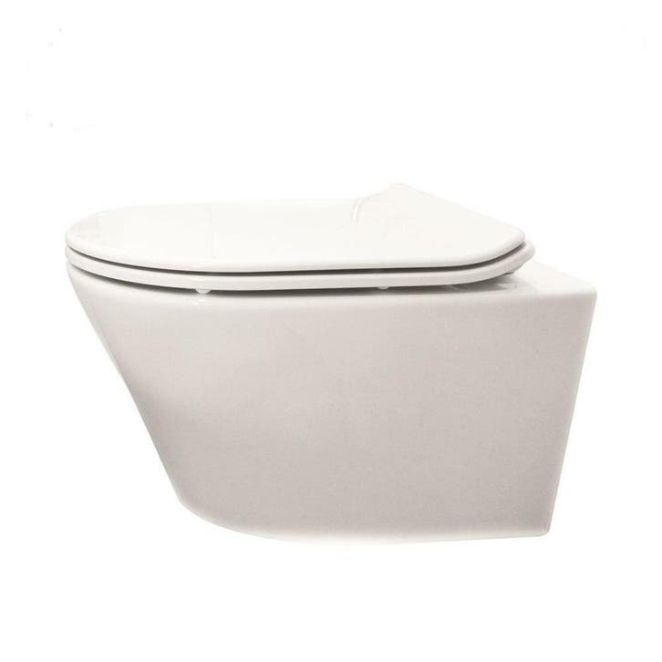 Sanifun Rimless hangtoilet Tomeka 520 wit combi, Doe-het-zelf en Bouw, Sanitair