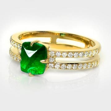 Sans prix de réserve - Bague - 14 carats Or jaune, IGI 1,12
