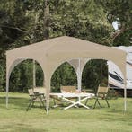 vidaXL Pop-up Feesttent 290 x 290 x 245 cm Crèmekleurig, Verzenden, Nieuw